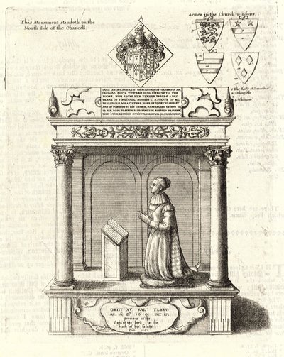Jane St Andrew (monument). State 2 by Wenceslaus Hollar